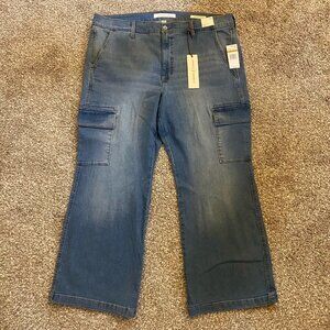 NWT Vintage America Women's Jenna Cargo Boot Weekend Jean Size 16W